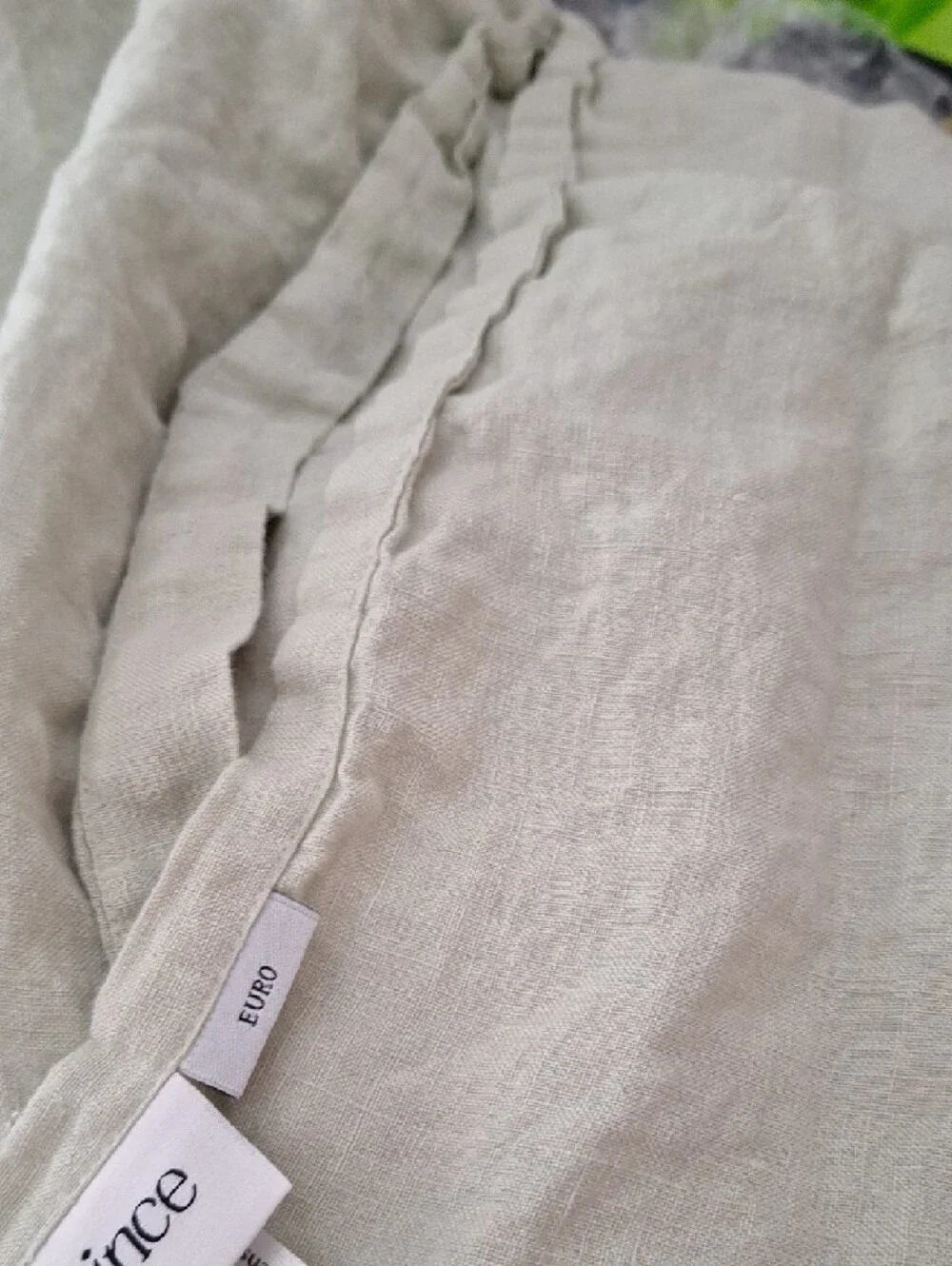 Quince Quince European Linen Euro Sham Willowleaf NWOT